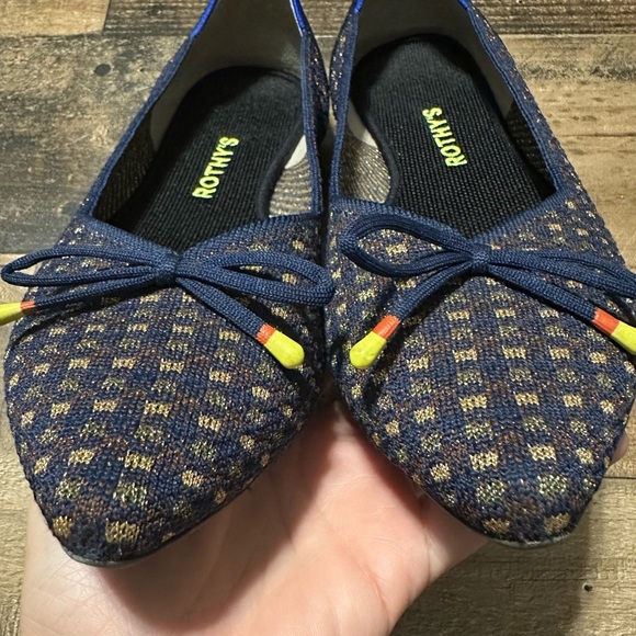 Rothy's The Bow Point Evening Metallic Flat - Picture 6 of 9